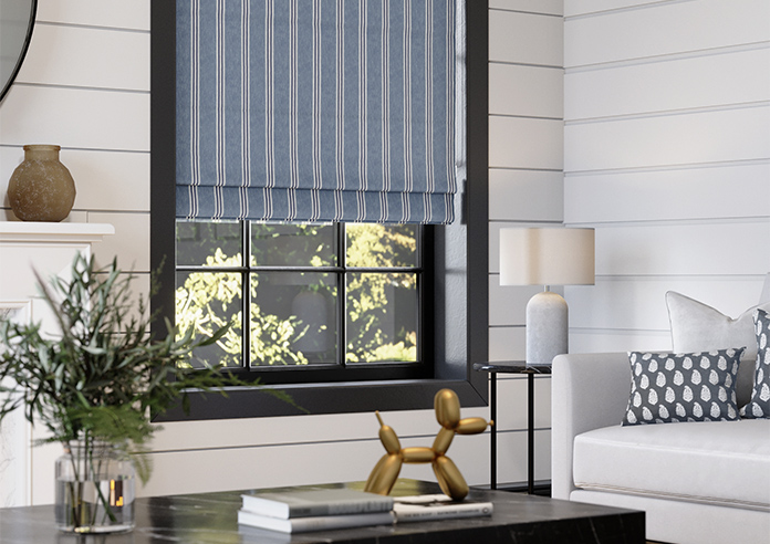 Bellagio Stripe, Mineral Blue - Roman Blind - Image 5